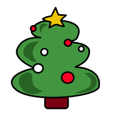 Christmas Celebration Tree with Bright Color Design