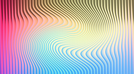 Abstract background with wavy lines and color gradient from pink to blue