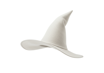 Isolated elven hat, wizard, sorcerer conical headwear costume, fairytale or cartoon character