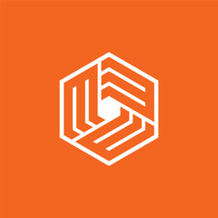 Letter M Hexagon Design Logo Concept Vector Template
