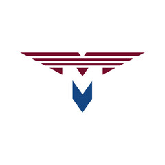 Letter M eagle Design Logo Concept Vector Template