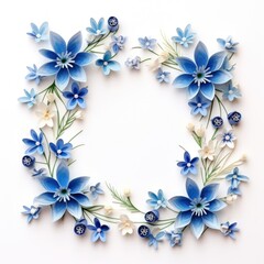 Obraz premium Bluebell flower jewelry pattern.
