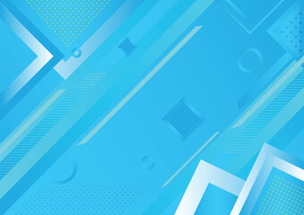 Dynamic Blue Geometric Abstract Background with Gradients