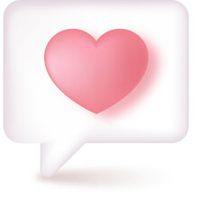 pink heart message with white note