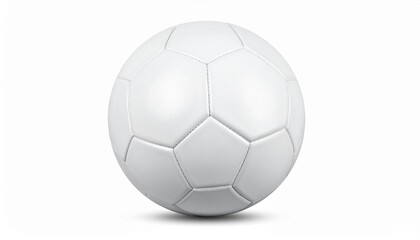 Fototapeta premium White soccer ball on plain background with hexagonal pattern
