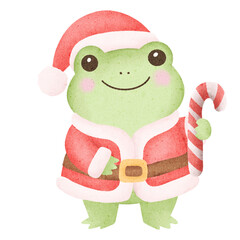 frog with santa claus  dress
