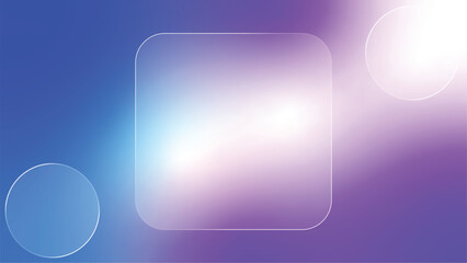 Blurred Blue and Purple Glassmorphism Template for Modern UI Designs and Interfaces, Clean glassmorphism style background design with vibrant blue and purple hues for modern abstract backgrounds. Abst