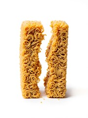 Geometric Arrangement of Dry Noodle Segments