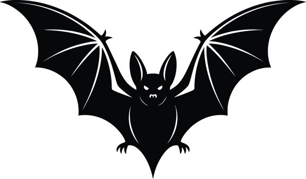 Angry Bat Silhouette Wings Flapping Vampire Horror