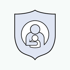 Parental Involvement Icon. Symbol of Active Participation of Parents in their Child's Learning Journey, both at Home and within the School Environment.  