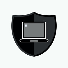 Device Protection Icon. Hardware Shielding Symbol. 