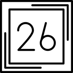 Twenty six Icon
