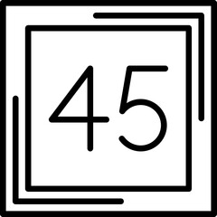 Forty five Icon