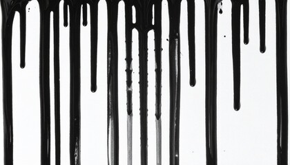 black ink flow texture on white paper