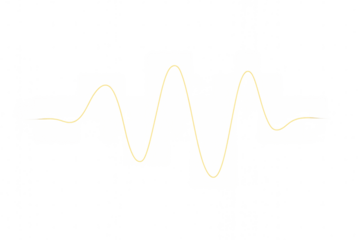 Yellow sound wave showing audio frequency and digital amplitude for music, voice, and modern technology applications