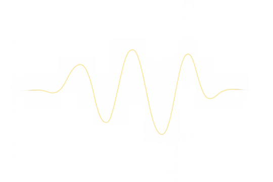 Yellow sound wave showing audio frequency and digital amplitude for music, voice, and modern technology applications