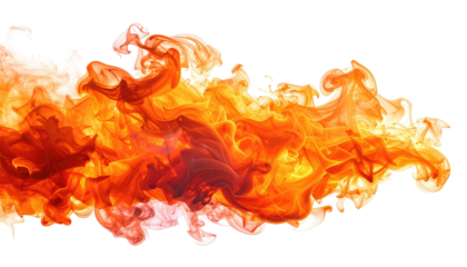 Vivid swirls of fiery hues in red, orange, and yellow create a dynamic, flowing design against a stark black background