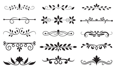 Ornamental Dividers Ornate Elements Vector Design for Decoration and Separators Decoration