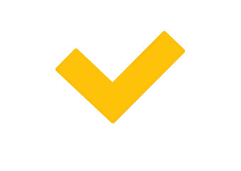 Gold checkmark outlined, centered against a stark black background