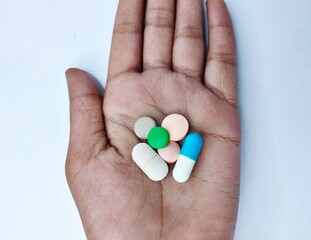Handful of Assorted Medical Pills
