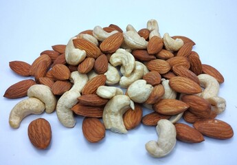 A Healthy Pile of Almonds and Cashews