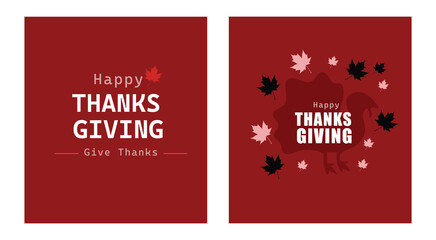 Happy Thanksgiving Card Design Vector