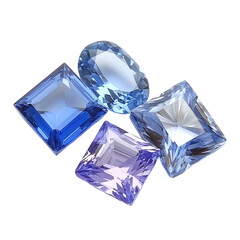 Gems Faceted blues and purples