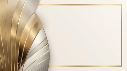 Elegant Gold Abstract Ornament Background in Minimal Luxury Style