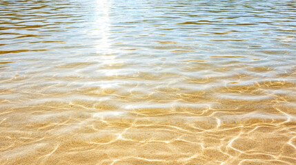 Calm river surface reflects soft light, creating serene and poetic atmosphere