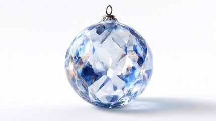 Crystal ball ornament isolated on white background