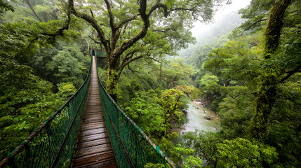 Obraz premium bridge in the forest