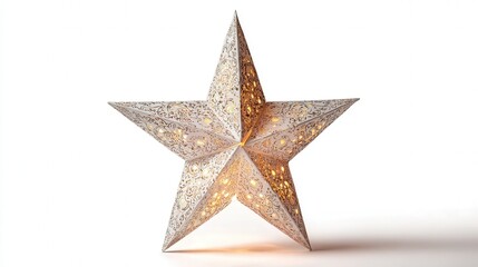 Obraz premium Decorative star light isolated on white background
