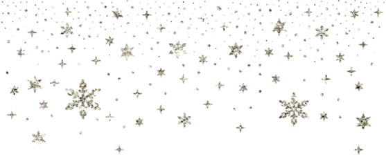 Christmas silver glitter stars snowflakes line corner border header confetti decoration