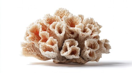 Dried coral stone isolated on white background