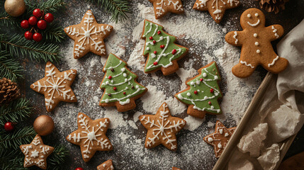 Christmas Cookie Baking Scene – Holiday Dessert and Warm Kitchen Aesthetic