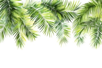 Palm leaves border nature backgrounds plant.