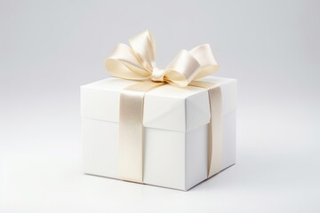 White gift box white background celebration.