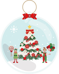 요정들과 크리스마스 트리 오너먼트