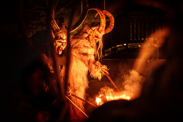 krampus, alps, tradition, devil, demon, folklore, traditional, horror, winter, mask, scary,...