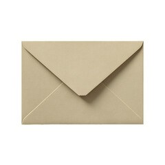A tan envelope, sealed, presented on a stark black background. Simple and classic