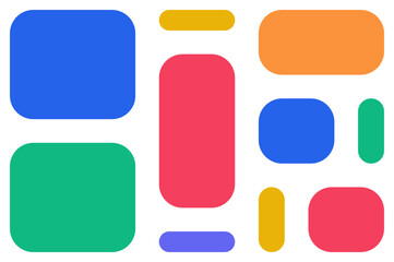 Modern Geometric Shapes Background Abstract Design with Rounded Corners