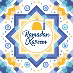 Ramadan kareem. Eid mubarak. Vector stylish modern illustration of muslim islamic ornament