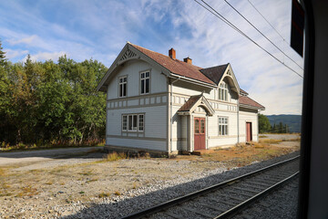railway station along the most scenical track between Oslo and Bergen