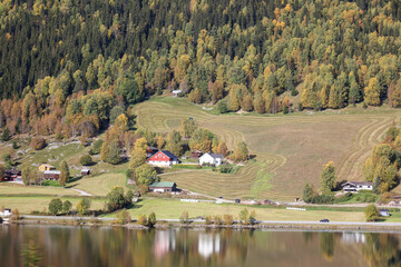 beautiful landscape along the most scenical railway track between Oslo and Bergen