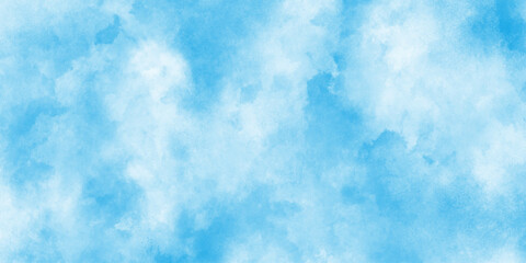 Fototapeta premium white and blue watercolor background. blue watercolor splash stroke background ,blue watercolor background with abstract sky border design. Abstract blue watercolor illustration banner,