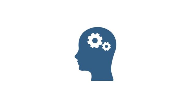 4k Thinking Process. Mind Management Icon Animation Video 