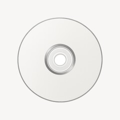 Blank CD disc on transparent background.