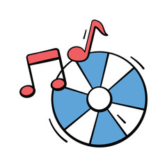 Take your hands on this amazing icon of music disc in hand drawn style