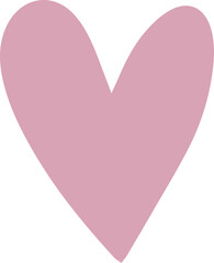 Pink heart shape design on a simple white background