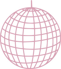 Bright pink globe decoration for a festive setting
